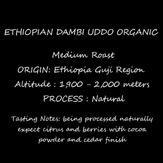 Ethiopian (Light) Natural - GROUND - One Pot Bag 2.5oz