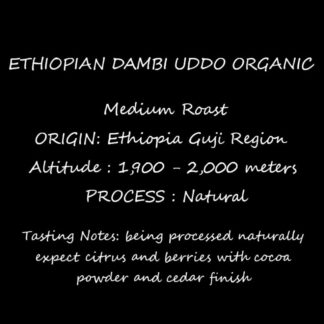 Ethiopian (Light) Natural - WHOLE BEAN - 12oz bag